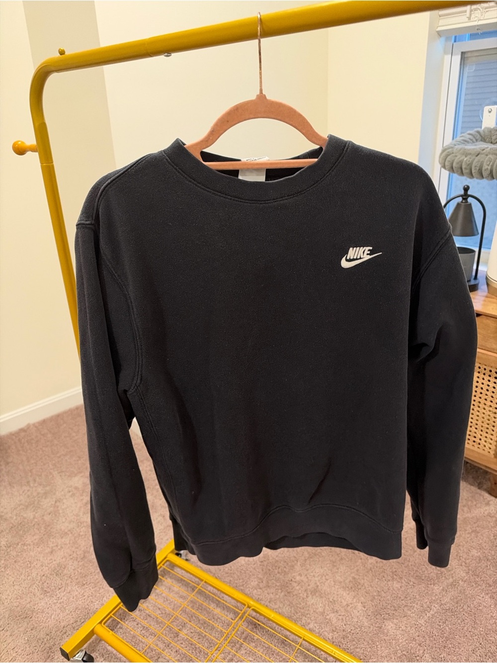 Nike Black Crewneck Sweatshirt with White Swoosh